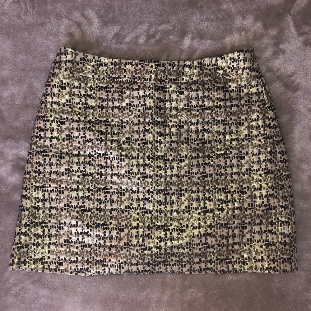 H&M Gold Black Skirt